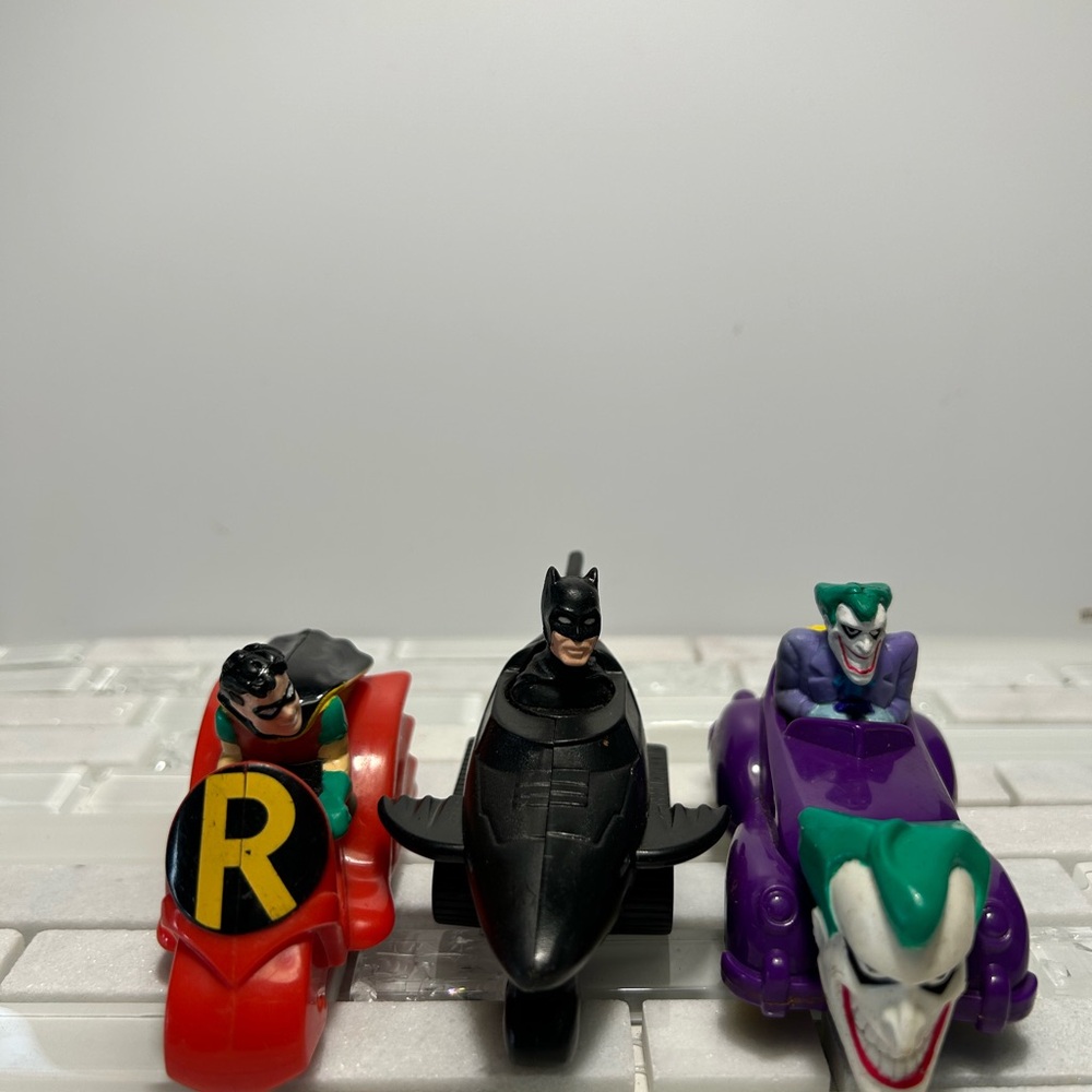 Batman and Friends Toy Car Set - Red, Black, Purple